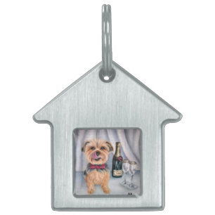 Médaille pour animaux avec yorkshire terrier encad