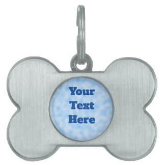 Médaille pour animaux en forme d'os Blue Cloud