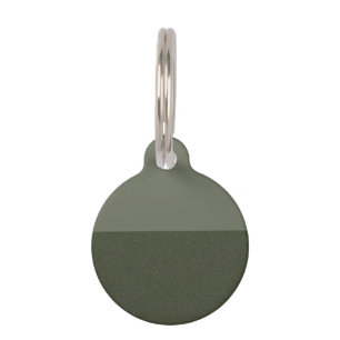 Médaille pour animaux Minimaliste Vert mousse fend