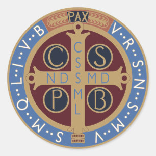Medaille van de Heilige Benedictus Ronde Sticker