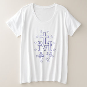 Medaille van Onze Lieve Vrouw van Genade Grote Maat T-shirt