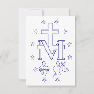 Medaille van Onze Lieve Vrouw van Genade Miraculie Bedankkaart