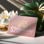 Médaille YOGA Coupon Coupon Loyalty Gold Lotus