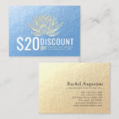 Médaille YOGA Coupon Coupon Loyalty Gold Lotus (Devant / Derrière)