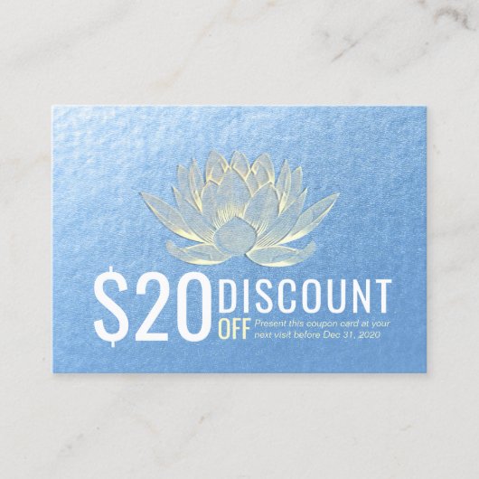 Médaille YOGA Coupon Coupon Loyalty Gold Lotus (Devant)
