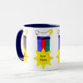 'Médailles de la mère' Ringer Mug (Devant gauche)