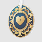 Médaillon à coeur en or (devant)