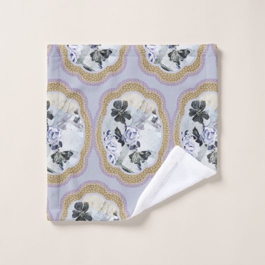 Médaillon Abstrait de fleurs (Gant de toilette)