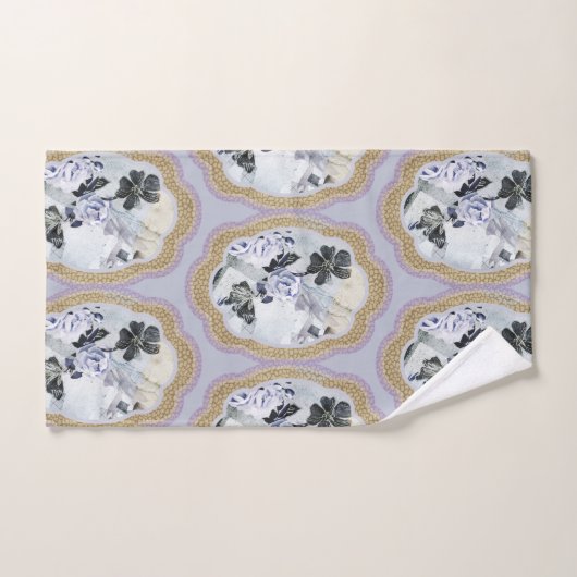 Médaillon Abstrait de fleurs (Serviette à main)