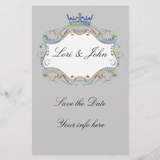 Médaillon avec Faire-part de prospectus de la Cour (Devant)