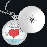Médaillon Avec Fermoir Douche avec amour : Mariée<br><div class="desc">Douche ton ami avec amour à sa douche nuptiale,  avec ce casier. Travail original; c) Sharon Lee Hudson. Tous droits réservés.</div>