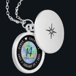 Médaillon Avec Fermoir Élégante 14ème anniversaire du Mariage Opal<br><div class="desc">Commémorez le 14ème anniversaire du mariage avec cet élégant emplacement! Elégant serif noir et sans serif lettrage avec des confettis hexagonaux sur un arrière - plan opal iridescent ajoutent une touche mémorable pour cette occasion spéciale et cette étape importante. Customisez avec les noms du couple heureux, et les dates de...</div>