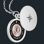 Médaillon Avec Fermoir Elégante 30ème Mariage Pearl Anniversaire de céléb<br><div class="desc">Commémorez le 30e anniversaire de mariage avec cet élégant emplacement! Elégant serif noir et sans serif lettrage avec perles sur un arrière - plan perlé ajoutent une touche mémorable pour cette occasion spéciale et cette étape extraordinaire. Customisez avec les noms du couple heureux, et les dates de leur anniversaire de...</div>
