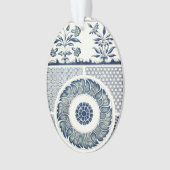 Médaillon Chinois : Chinoiserie Bleu Indigo (devant)