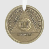 Médaillon d'anniversaire de sobriété de 44 ans ave (devant)