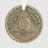 Médaillon de jubilé de sobriété de 51 ans avec nom (devant)