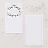 Médaillon et Carte de visite orné de la Couronne (Devant / Derrière)