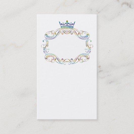 Médaillon et Carte de visite orné de la Couronne (Devant)