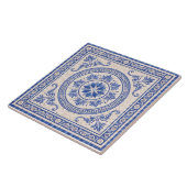 Médaillon Floral Grec – Carreau de Céramique Décor (Côté)