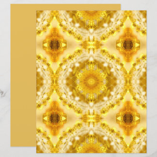 Medaillon in Mosterd Gouden Gele Batik Patroon