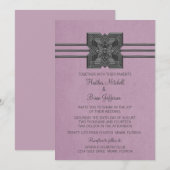 Médaillon Lilac Invitation au mariage frontalier (Devant / Derrière)