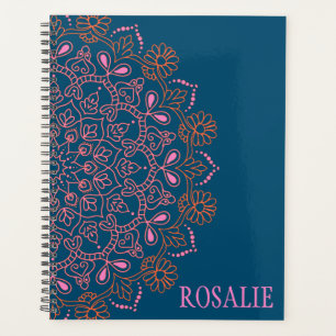 Médaillon Mandala Boho Moderne en Teal Personnalis