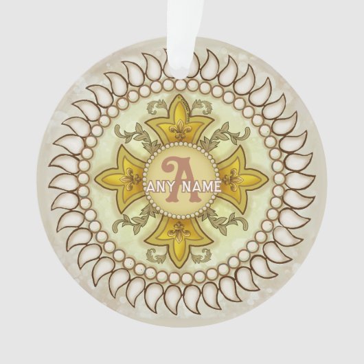 Médaillon Monogramme Fleur (devant)