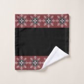 Médaillon noir et rouge (Gant de toilette)