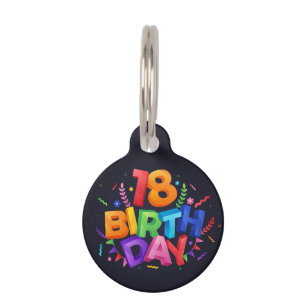 Médaillon Pour Animaux 18e anniversaire