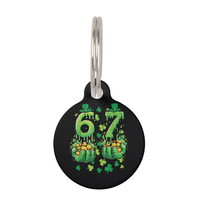 Médaillon Pour Animaux 6 7 Jour de la Saint-Patrick (Devant)