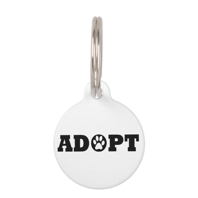 Médaillon Pour Animaux Adopter les animaux (Devant)