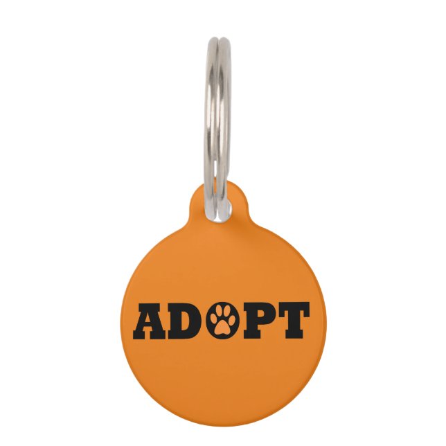 Médaillon Pour Animaux Adopter les animaux (Devant)
