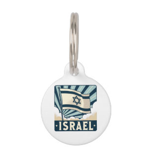 Médaillon Pour Animaux Affiche Vintage voyage d'Israël