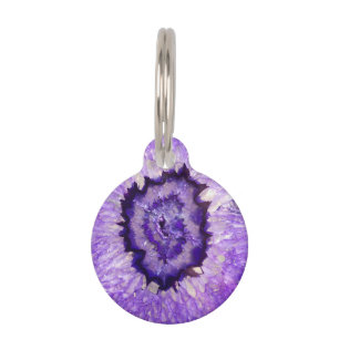 Médaillon Pour Animaux Agate pourpre Geode de Falln