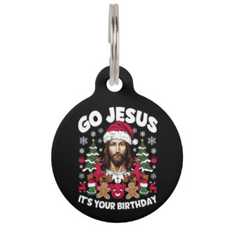 Médaillon Pour Animaux Allez Jésus C'est ton Anniversaire Vilain Chandail