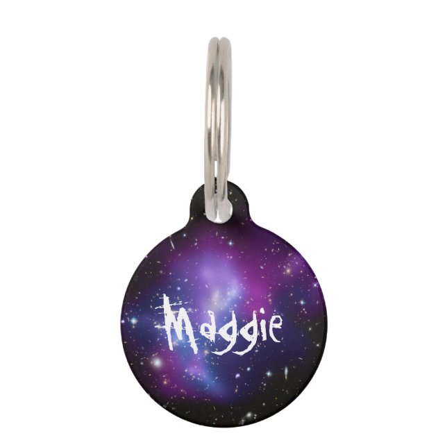 Médaillon Pour Animaux Amas de galaxies pourpre (Devant)