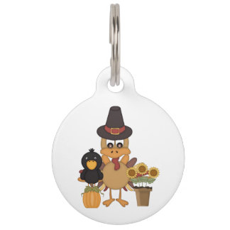 Médaillon Pour Animaux Amis de la Turquie de thanksgiving