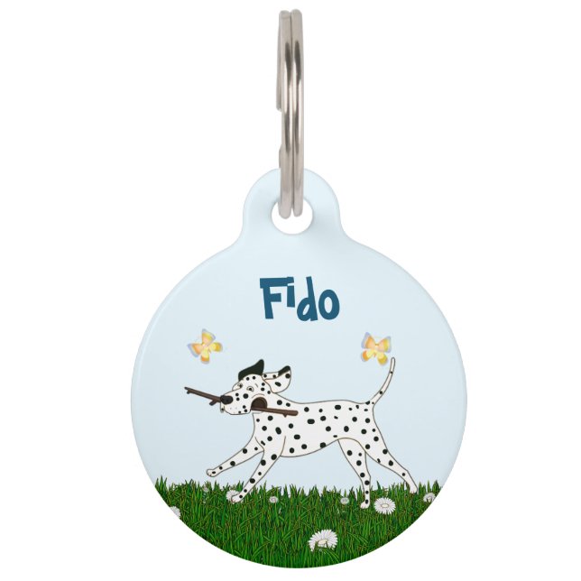 Médaillon Pour Animaux Amoureux des chiens dalmate sortant (Devant)