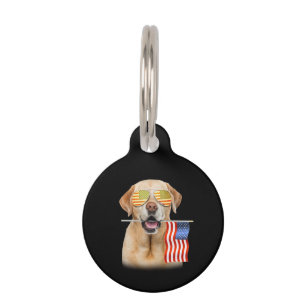 Médaillon Pour Animaux Amoureux des Chiens Labrador Retriever Drapeau U
