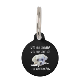 Médaillon Pour Animaux Amoureux des chiens | Mignon Maltais Chaque repas 