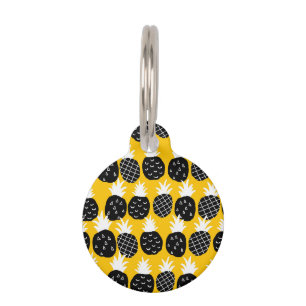 Médaillon Pour Animaux Ananas noir