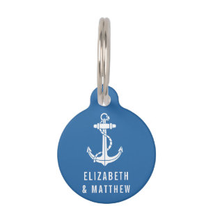Médaillon Pour Animaux Ancre de bateau nautique décoration de mariage sur