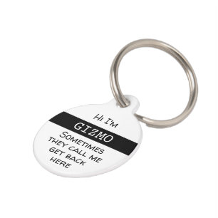 Médaillon Pour Animaux Animaux domestiques amusants, Personnaliser