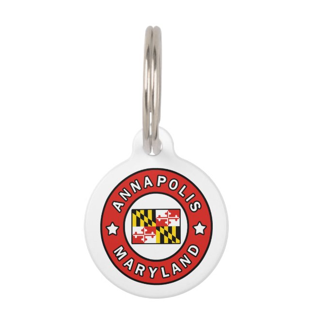 Médaillon Pour Animaux Annapolis Maryland (Devant)