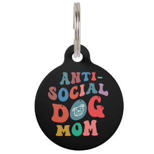 Médaillon Pour Animaux Anti-social Chien Maman QR Code perdu
