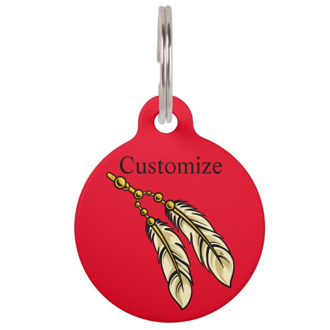 Médaillon Pour Animaux Apache Feathers Thunder_Cove (Devant)