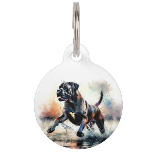 Médaillon Pour Animaux Aquarelle puissant chien Cane Corso