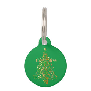 Médaillon Pour Animaux Arbre de Noël en or Fantaisie Thunder_Cove