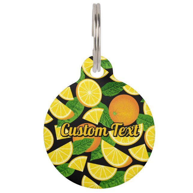 Médaillon Pour Animaux Arrière - plan orange (Devant)