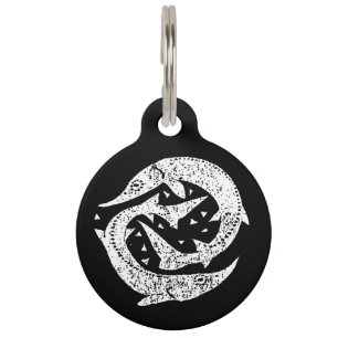 MÉDAILLON POUR ANIMAUX ART DE GRAVURE SUR BOIS D'ESTURGEON PÊCHE